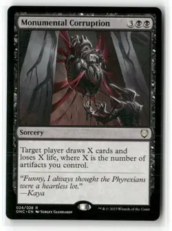 Monumental Corruption Commander: Phyrexia: All Will Be One MTG MAGIC NM - Image 1