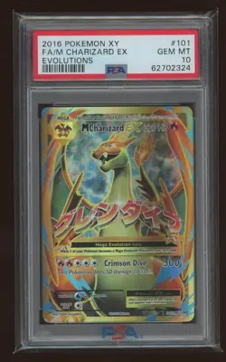 PSA 10 MEGA CHARIZARD EX 2016 POKEMON XY EVOLUTIONS #101 FULL ART/M - Image 1