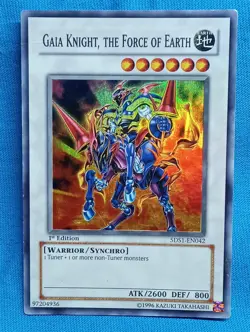 YuGiOh Cards - Gaia Knight, the Force of Earth - SDS1-EN042 - Lightly Played - Image 1