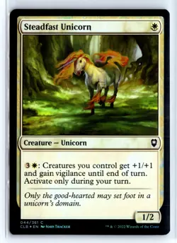 FOIL Steadfast Unicorn Baldur's Gate Common - MTG Magic the Gathering Card - Image 1