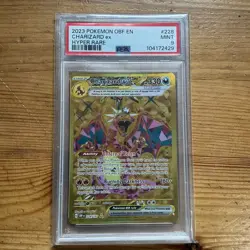 PSA 9 MINT Gold Charizard EX 228/197 Obsidian Flames Hyper Rare Pokemon Card - Image 1