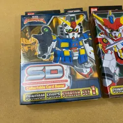 VTG Bandai SD Gundam Force Collectable Card Game Starter Set 1 & 2 sealed NOS - Image 3