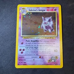 Sabrina's Gengar 14/132 Pokemon Card English Version Old Back Rare - Image 1