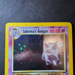 Sabrina's Gengar 14/132 Pokemon Card English Version Old Back Rare - Image 3