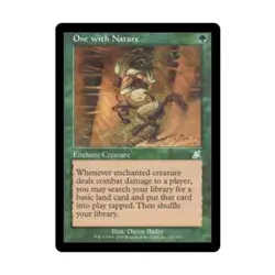 WOTC MtG Scourge One with Nature (U) (Foil) EX - Image 1