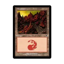 WOTC MtG Invasion Mountain #346 (C) (Foil) EX - Image 1
