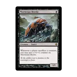 WOTC MtG Rise of the Eldrazi Mortician Beetle (R) (Foil) EX - Image 1