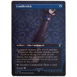 x4 Candlestick CLU MTG M/NM Playset Borderless Uncommon Blue Artifact Equipment - Image 1