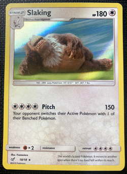 Slaking 18/18 Detective Pikachu Holo Rare LP Pokemon 2019 - Image 1