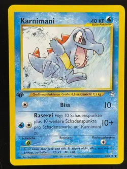 Karnimani 80/111 1st edition Neo Entdeckung Deutsch Exc Pokemon - Image 1