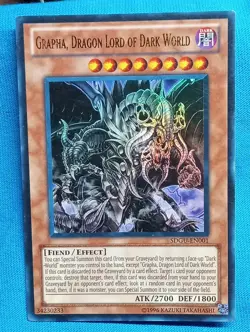 YuGiOh Cards - Grapha, Dragon Lord of Dark World - SDGU-EN001 - Near Mint - Image 1