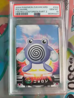 Pokemon Card Poliwhirl Quaputzi Bandai Zukan 2005 Firered Japanese PSA 10 - Image 2