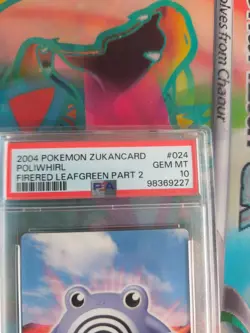 Pokemon Card Poliwhirl Quaputzi Bandai Zukan 2005 Firered Japanese PSA 10 - Image 4