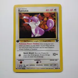 Pokemon Card - 1st Edition Rattata - (66/82) Team Rocket Set Common NM - Image 1