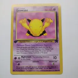 Pokemon Card 1st Edition Drowzee Vintage WOTC 54/82 Team Rocket NM - Image 1