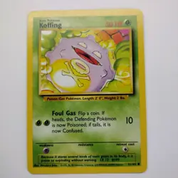 Pokemon Card Koffing 51/102 Base Set Unlimited Vintage NM-Mint - Image 1