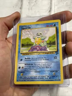 SQUIRTLE 93/130 Base Set 2 Regular Pokemon Card NM Vintage Vtg Nintendo WOTC TCG - Image 2