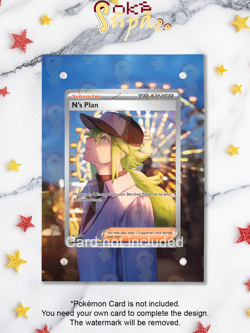 N's Plan 170/086 - Pokemon Black Bolt -Magnetic Card Case+Artwork+Stand - Image 1