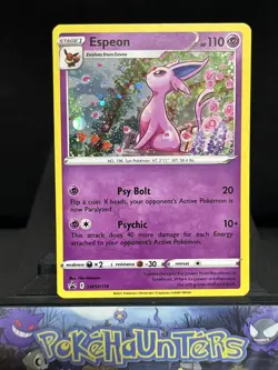 Pokemon Card Espeon SWSH174 Cosmo Holo Rare Black Star Promo Near Mint - Image 1