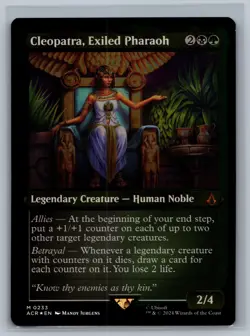 Magic MTG Assassin's Creed Cleopatra, Exiled Pharaoh (Foil Etched) #0233 TCG CCG - Image 1