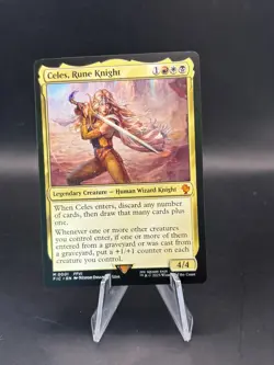 001 Celes, Rune Knight Final Fantasy MTG Card Mythic Rare FFVI Human - Image 1