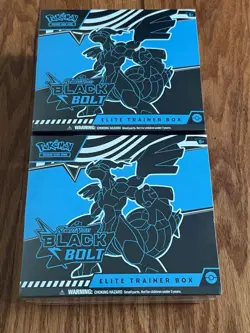Pokemon Black Bolt Elite Trainer Box X2 ETB 2 Boxes W/Thundurus Promo 18 Packs - Image 5