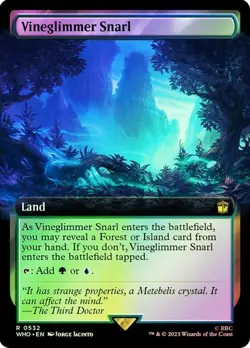 Vineglimmer Snarl Foil Extended Art Doctor Who Commander NM MTG - Image 1
