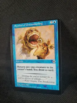 Symbol of Unsummoning Portal NM ERROR WAY OFF CENTER Magic The Gathering MTG - Image 2