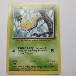 Pokemon Base Set COMMON Weedle 69/102 - LP - Image 1