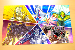 No.660 Yugioh TCG Playmat Elemental HERO Neos Gaia Chaos Masked Custom YGO Mat - Image 1