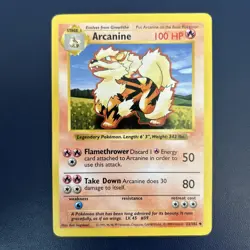 Arcanine - Base Set SHADOWLESS - 23/102 - Non-Holo - Pokemon TCG - LP+ - Image 1