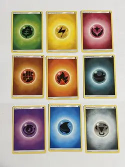 2017 Pokemon Sun And Moon Complete Energy Set Non-Holo 9 Card Lot - Pokemon TCG - Image 1