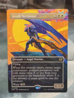 0288 Astelli Reclaimer TRIUMPHANT BORDERLESS Edge of Eternities MTG Card Angel - Image 1