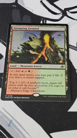 Magic The Gathering Edge Of Eternites Promo Stomping Ground Foil Card - Image 1