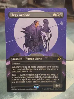 0293 Elegy Acolyte TRIUMPHANT BORDERLESS Edge of Eternities MTG Card Human EOE - Image 1