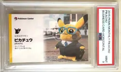 PSA 9 Pikachu Pokemon Center Monthly Horizontal Business Card Japanese 2015 - Image 1