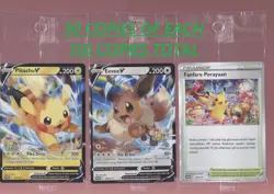 150x Pikachu 377/S-P Eevee 378/S-P Fanfare Perayaan 374/S-P Pokemon Promo Card - Image 1