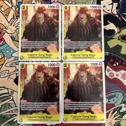 4x Playset Capone "Gang" Bege OP11-101 SR - One Piece Card Game MINT - Image 1