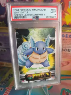Pokemon Card Wartortle Schillok Bandai Zukan 2005 Firered Leafgre Japanese PSA 9 - Image 1