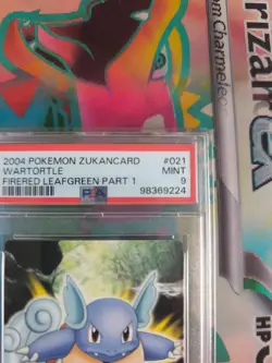 Pokemon Card Wartortle Schillok Bandai Zukan 2005 Firered Leafgre Japanese PSA 9 - Image 4