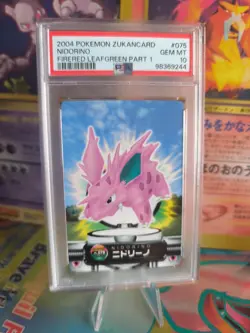 Pokemon Card Nidorino Bandai Zukan 2005 Firered Leafgreen Japanese PSA 10 - Image 1