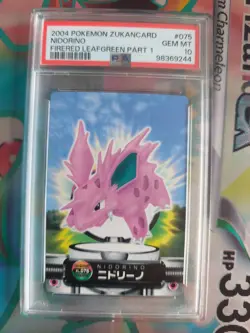 Pokemon Card Nidorino Bandai Zukan 2005 Firered Leafgreen Japanese PSA 10 - Image 2