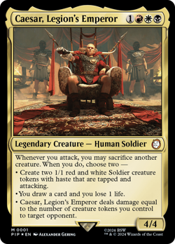 Caesar, Legion's Emperor #1 | Near Mint FOIL | Fallout Magic MTG - Image 1