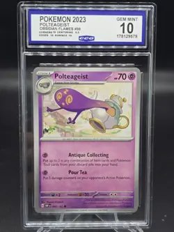 2023 Pokemon Polteageist #098/197 SV03: Obsidian Flames CCG 10 GEM Mint - Image 1