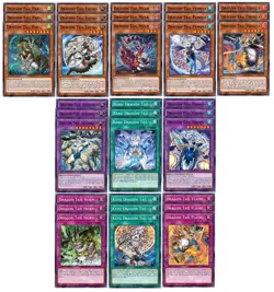 Dracotail Complete Deck Core 33 Cards JUSH-EN YuGiOh! Collectors Rare MAX RARITY - Image 1