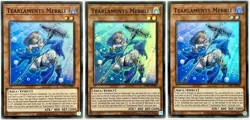 3 x OP21-EN005 Tearlaments Merrli - Super Rare Unlimited Near Mint YuGiOh Cards - Image 1