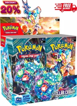Pokemon TCG Stellar Crown Booster Box Factory Sealed - Image 1