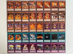 YUGIOH Volcanic Deck Complete 40 Cards - Image 1