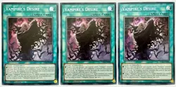 3 x DASA-EN008 Vampire's Desire - Secret Rare 1st Edition Near Mint YuGiOh Cards - Image 1