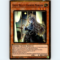 Yugioh Ghost Belle & Haunted Mansion MAGO-EN012 1st Ed Gold Rare Alt Art - LP-NM - Image 1